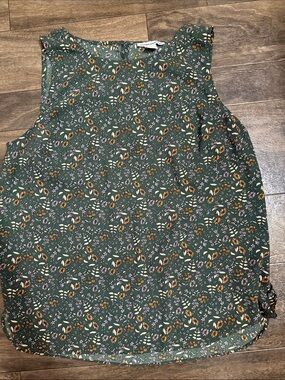 Amazon Essentials Green Floral Sleeveless Camisole